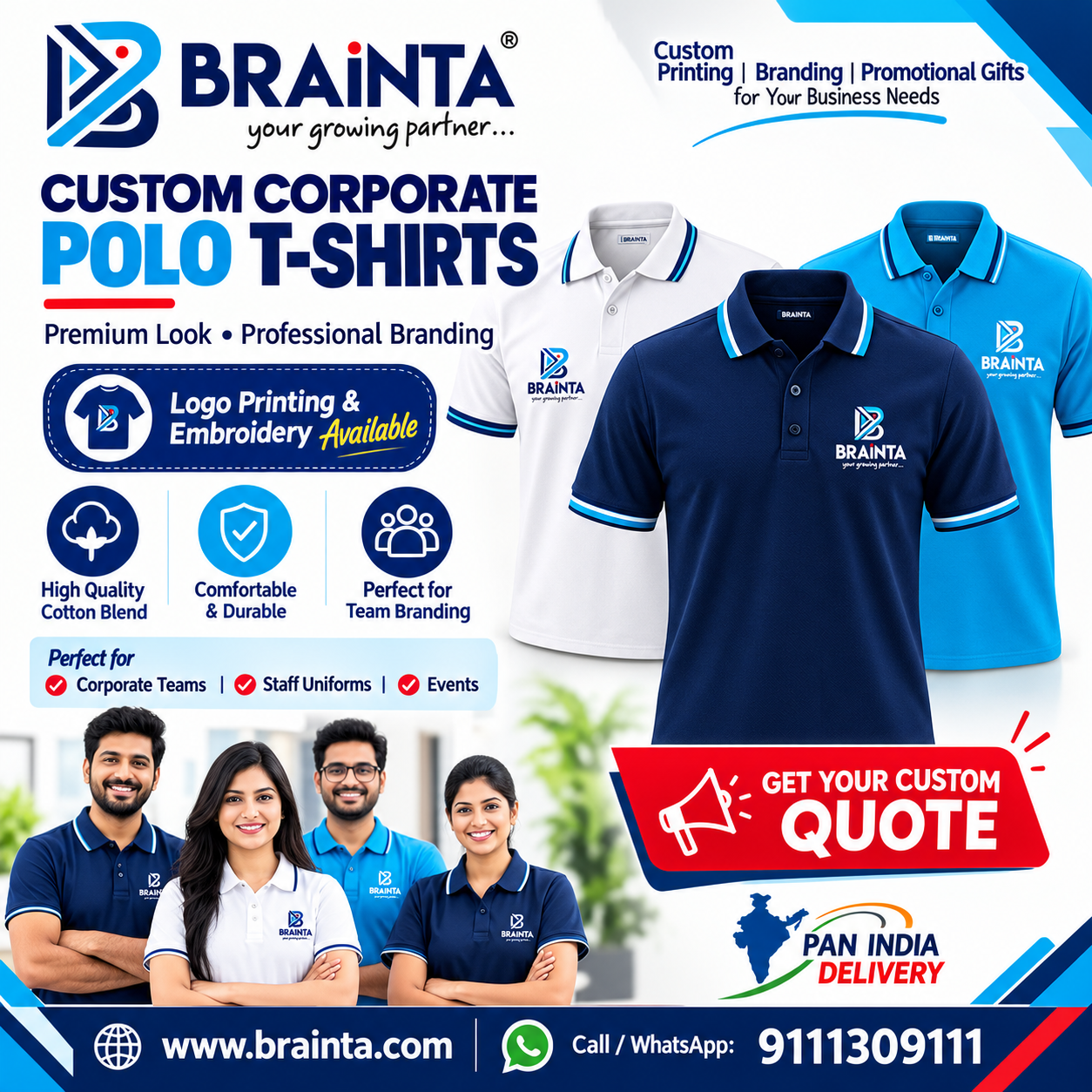 brainta custom polo t shirt