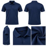 T-Shirt Polo Honeyshap(Dryfit) #Navy Blue - Image 4
